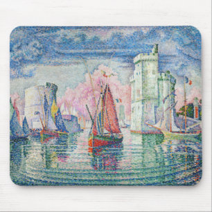 Paul Signac - Entrance of La Rochelle Harbour Mouse Mat