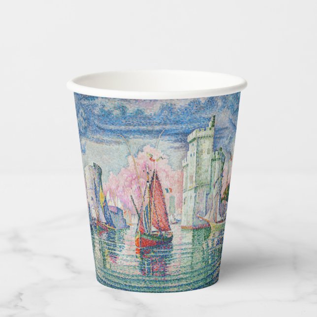 Paul Signac - Entrance of La Rochelle Harbour Paper Cups (Front)