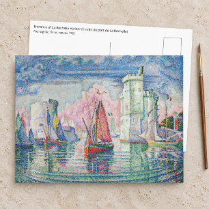 Paul Signac - Entrance of La Rochelle Harbour Postcard