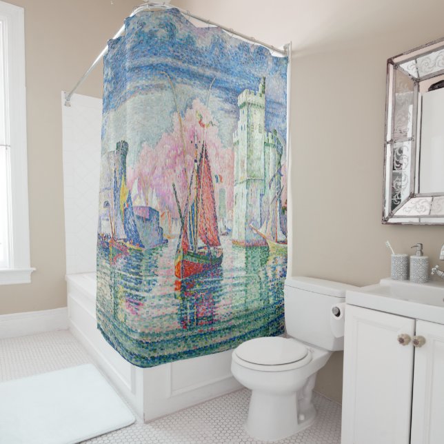 Paul Signac - Entrance of La Rochelle Harbour Shower Curtain (In Situ)