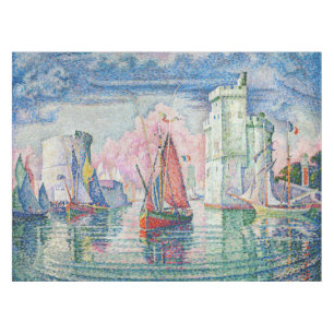 Paul Signac - Entrance of La Rochelle Harbour Tablecloth