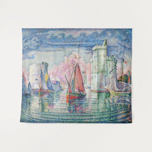 Paul Signac - Entrance of La Rochelle Harbour Tapestry (Front (Horizontal))