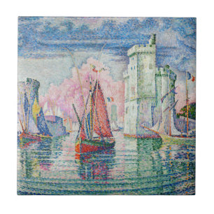 Paul Signac - Entrance of La Rochelle Harbour Tile