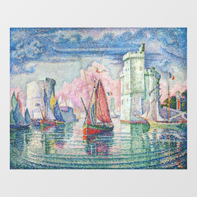 Paul Signac - Entrance of La Rochelle Harbour Window Cling (Sheet)