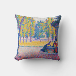 Paul Signac - Fountain des Lices, Saint-Tropez Cushion