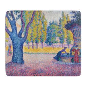 Paul Signac - Fountain des Lices, Saint-Tropez Cutting Board