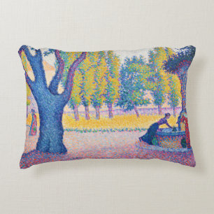 Paul Signac - Fountain des Lices, Saint-Tropez Decorative Cushion