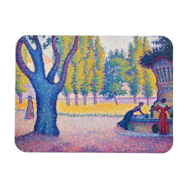 Paul Signac - Fountain des Lices, Saint-Tropez Magnet (Horizontal)