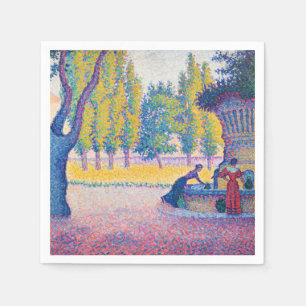 Paul Signac - Fountain des Lices, Saint-Tropez Napkin