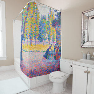 Paul Signac - Fountain des Lices, Saint-Tropez Shower Curtain