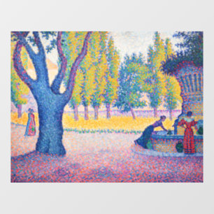 Paul Signac - Fountain des Lices, Saint-Tropez Window Cling