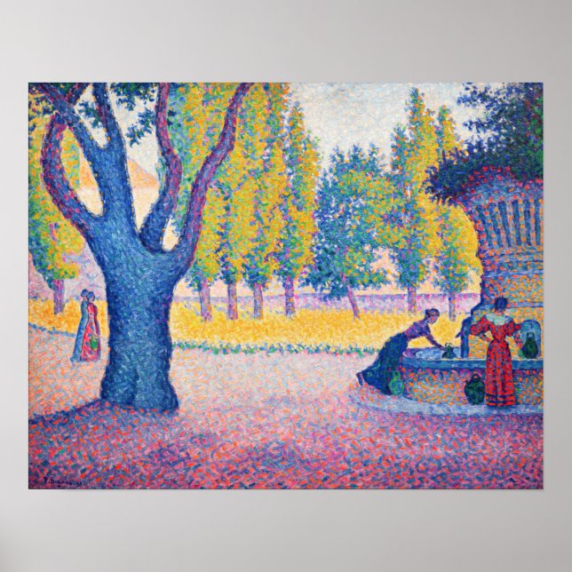 Paul Signac - Fountain of the Lices, Saint-Tropez Poster (Front)