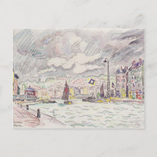 Paul Signac- Le Havre with rain clouds Postcard