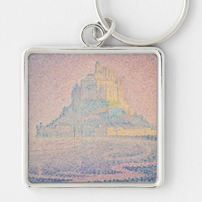 Paul Signac - Mount Saint Michel Fog and Sun Key Ring (Front)