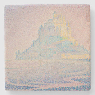 Paul Signac - Mount Saint Michel Fog and Sun Stone Coaster