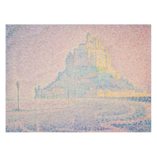 Paul Signac - Mount Saint Michel Fog and Sun Tablecloth