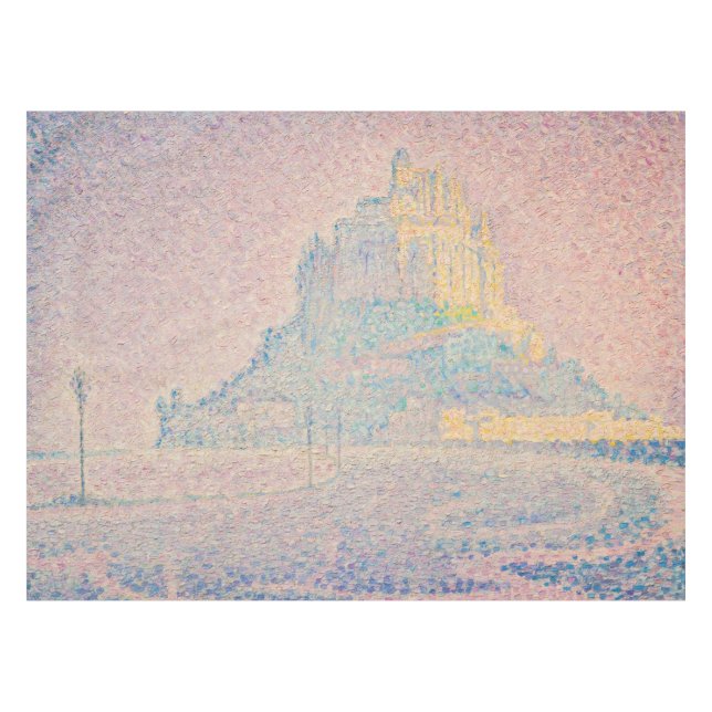 Paul Signac - Mount Saint Michel Fog and Sun Tablecloth (Front (Horizontal))