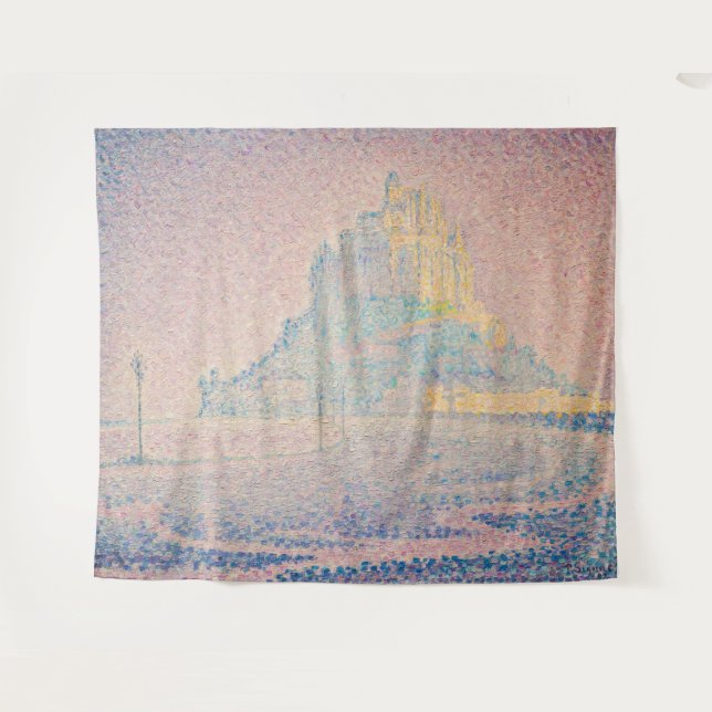 Paul Signac - Mount Saint Michel Fog and Sun Tapestry (Front (Horizontal))