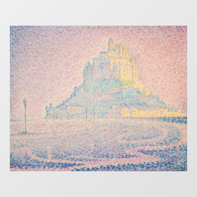 Paul Signac - Mount Saint Michel Fog and Sun Window Cling (Sheet)