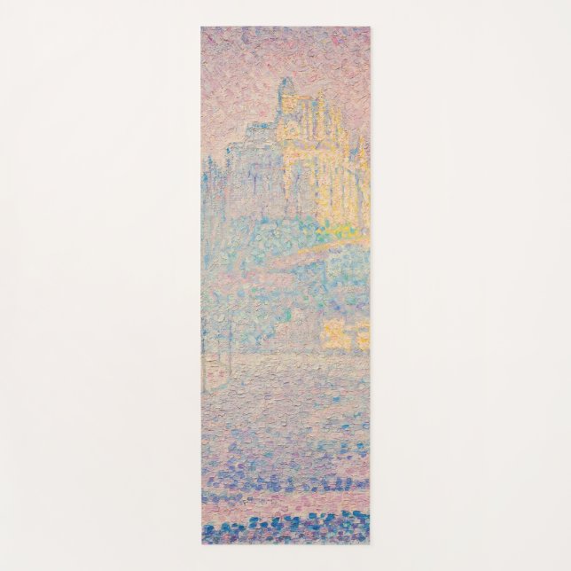 Paul Signac - Mount Saint Michel Fog and Sun Yoga Mat (Front)