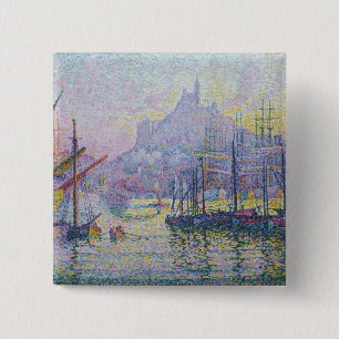 Paul Signac - Notre-Dame-de-la-Garde, Marseille 15 Cm Square Badge