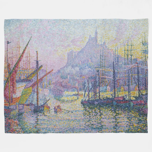 Paul Signac - Notre-Dame-de-la-Garde, Marseille Fleece Blanket (Front (Horizontal))