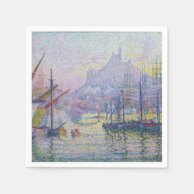 Paul Signac - Notre-Dame-de-la-Garde, Marseille Napkin (Front)