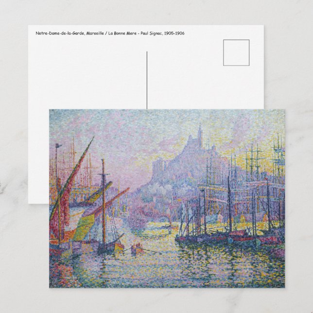 Paul Signac - Notre-Dame-de-la-Garde, Marseille Postcard (Front/Back)