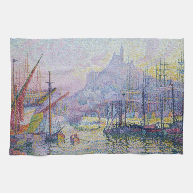Paul Signac - Notre-Dame-de-la-Garde, Marseille Tea Towel (Horizontal)