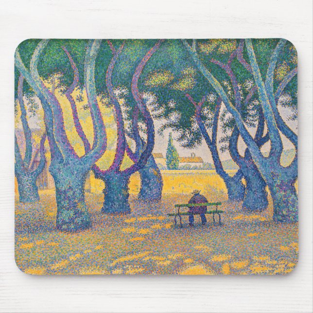 Paul Signac - Place des Lices, Saint-Tropez Mouse Mat (Front)