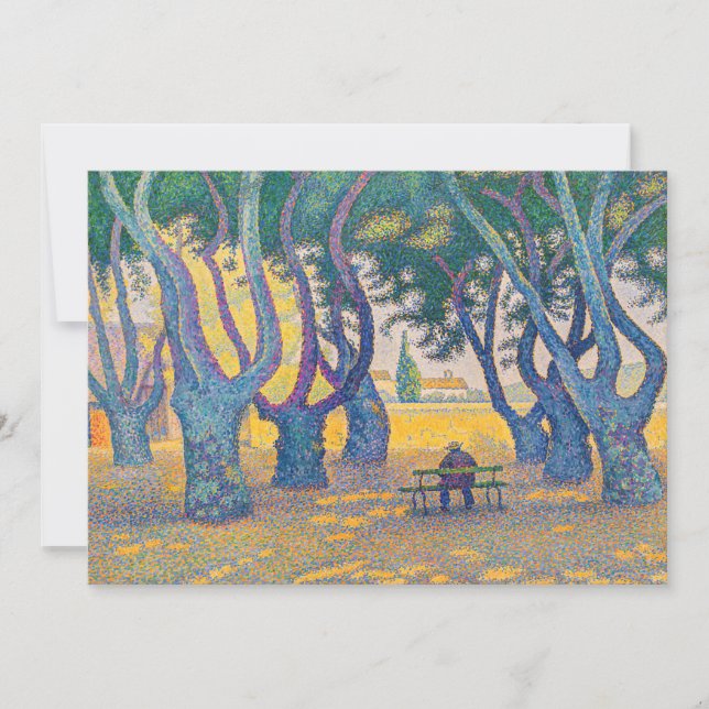 Paul Signac - Place des Lices, Saint-Tropez Thank You Card (Front)
