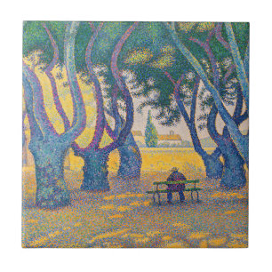 Paul Signac - Place des Lices, Saint-Tropez Tile