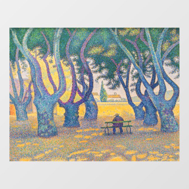 Paul Signac - Place des Lices, Saint-Tropez Window Cling (Sheet)