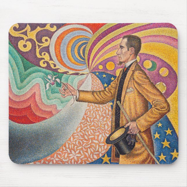 Paul Signac - Portrait of M Felix Feneon, Opus 217 Mouse Mat (Front)