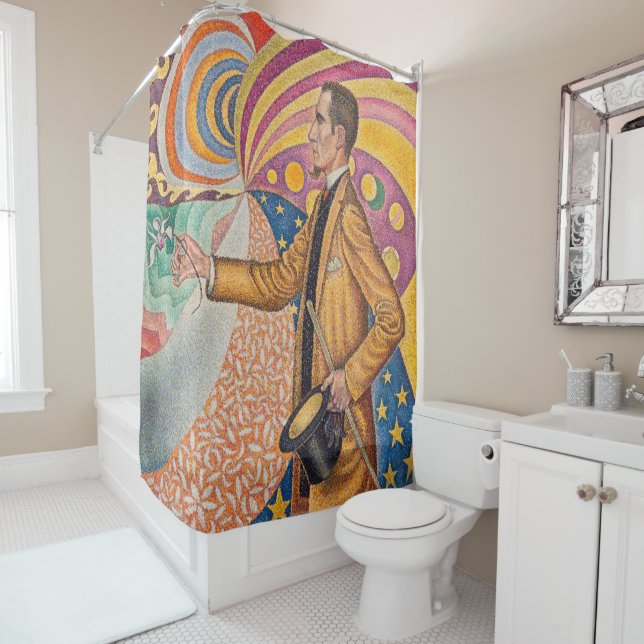 Paul Signac - Portrait of M Felix Feneon, Opus 217 Shower Curtain (In Situ)