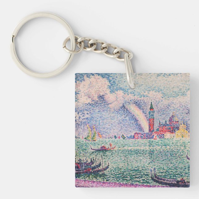 Paul Signac - Rainbow, Venice Key Ring (Front)