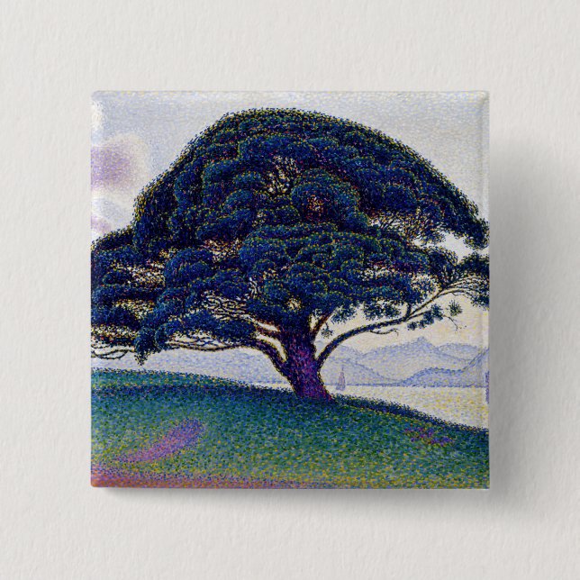 Paul Signac - The Bonaventure Pine 15 Cm Square Badge (Front)