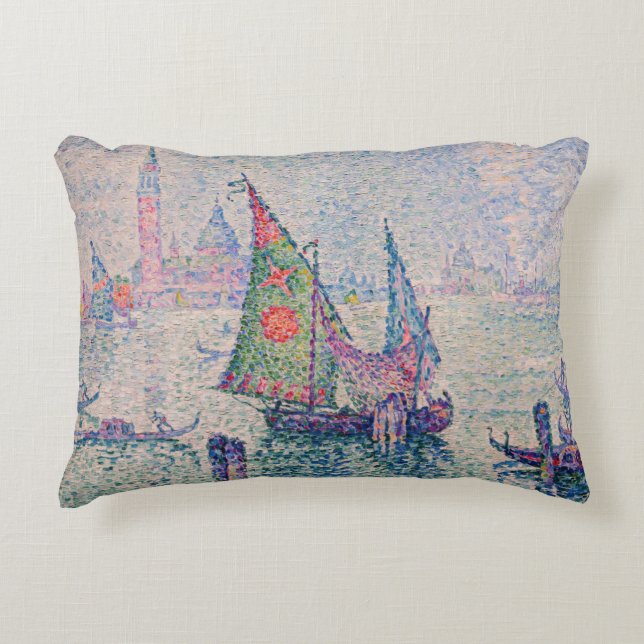 Paul Signac - The Green Sail Decorative Cushion (Front)
