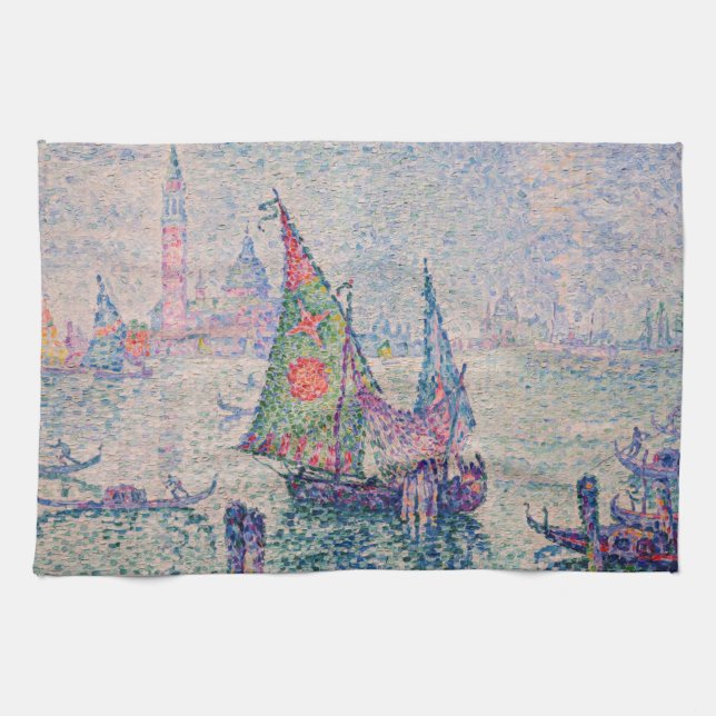 Paul Signac - The Green Sail Tea Towel (Horizontal)