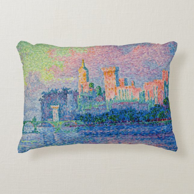 Paul Signac - The Papal Palace, Avignon Decorative Cushion (Front)