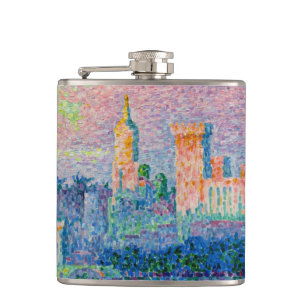 Paul Signac - The Papal Palace, Avignon Hip Flask
