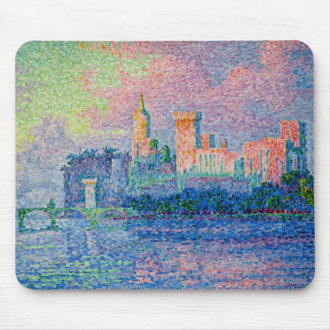 Paul Signac - The Papal Palace, Avignon Mouse Mat (Front)