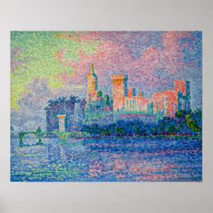 Paul Signac - The Papal Palace, Avignon Poster