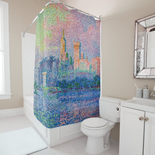 Paul Signac - The Papal Palace, Avignon Shower Curtain (In Situ)