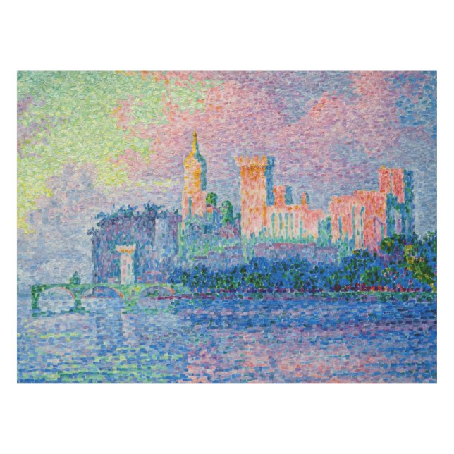Paul Signac - The Papal Palace, Avignon Tablecloth (Front (Horizontal))