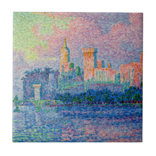 Paul Signac - The Papal Palace, Avignon Tile