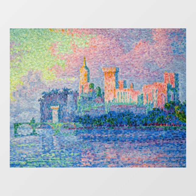 Paul Signac - The Papal Palace, Avignon Window Cling (Sheet)