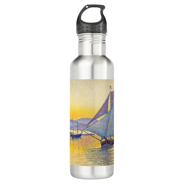Paul Signac - The Port at Sunset, Opus 236 710 Ml Water Bottle (Front)