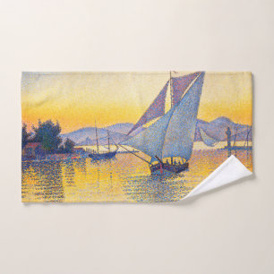 Paul Signac - The Port at Sunset, Opus 236 Bath Towel Set