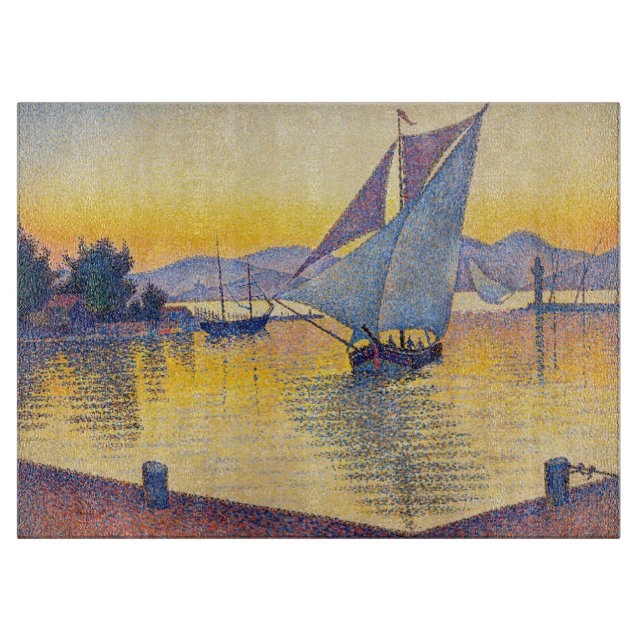 Paul Signac - The Port at Sunset, Opus 236 Cutting Board (Front)